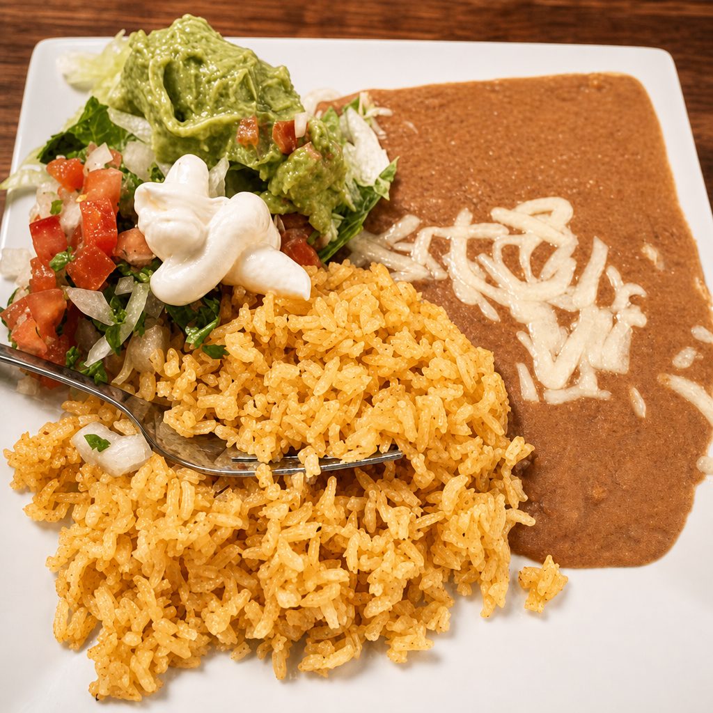 Rice and beans.