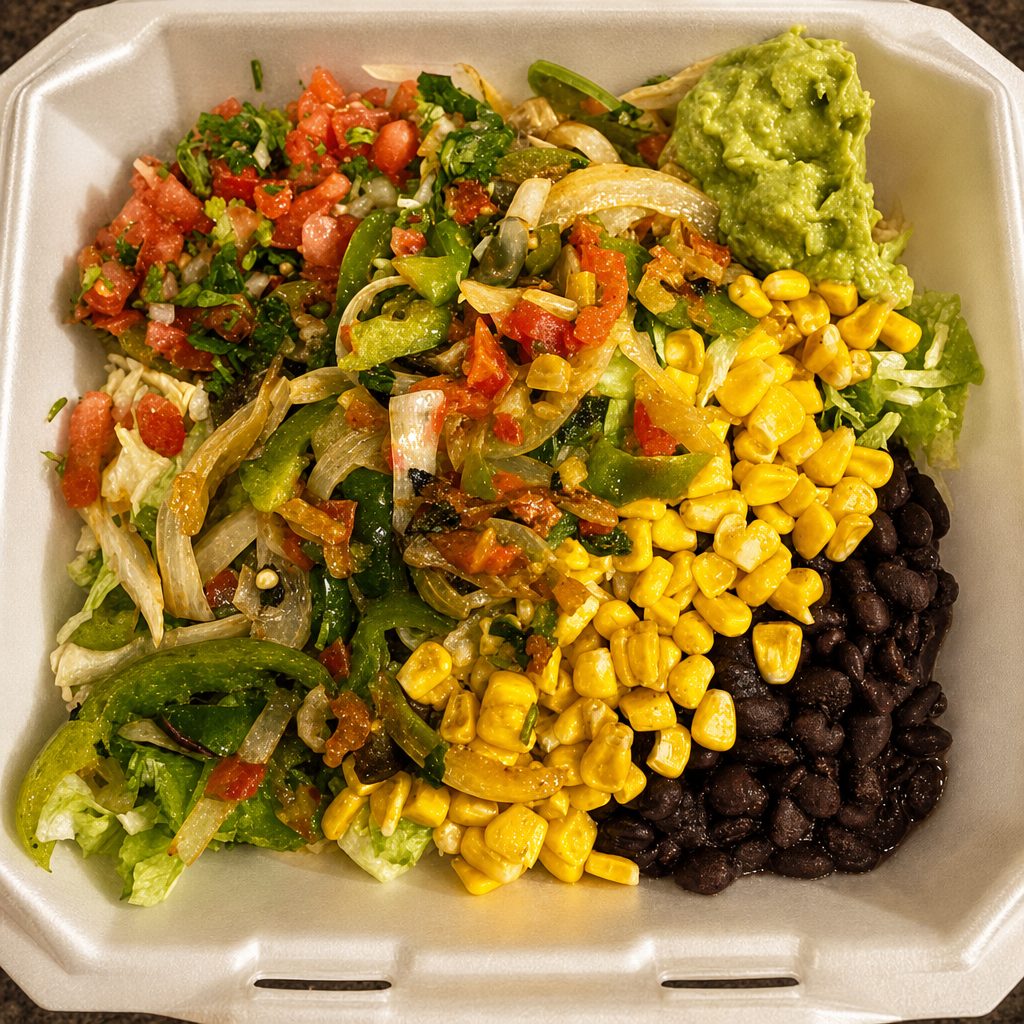 Veggie burrito bowl.